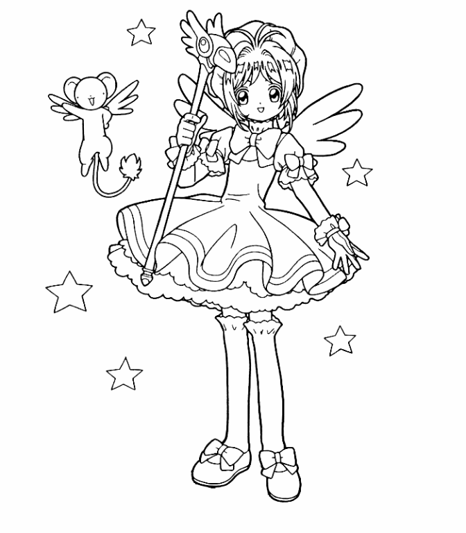 Cardcaptor sakura coloring pages