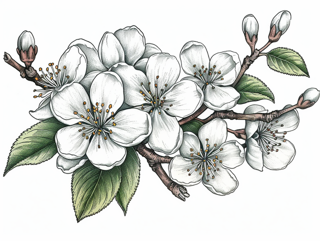 Coloring page cherry blossoms png transparent images free download vector files