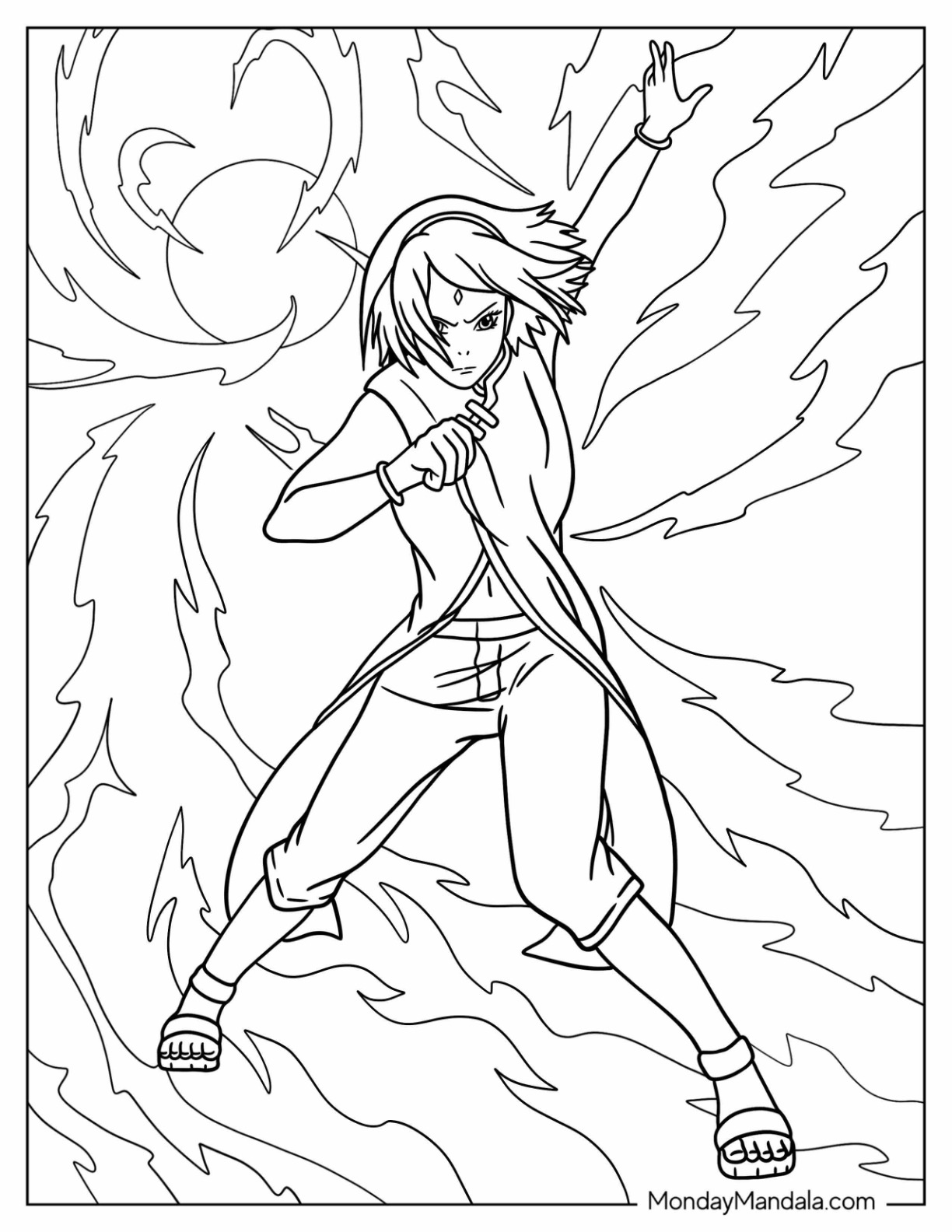 Naruto coloring pages free pdf printables