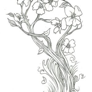 Cherry blossom coloring pages printable for free download