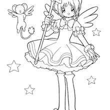 Sakura and mailing li coloring pages