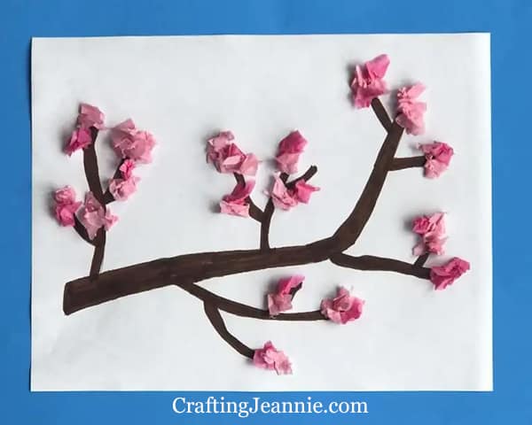 Cherry blossom craft free template