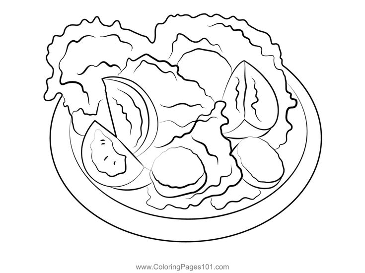 Bowl of salad coloring page coloring pages coloring pages for kids coloring pages to print