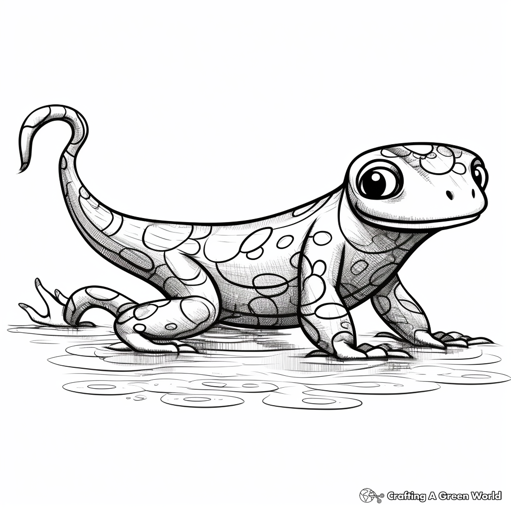 Salamander coloring pages