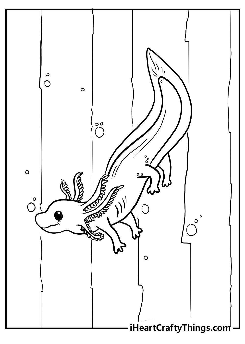 Printable axolotl coloring pages updated