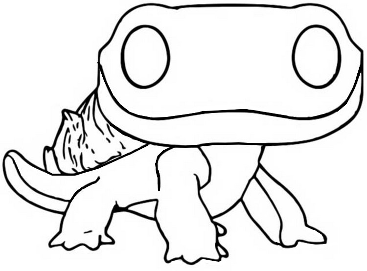 Coloring page funko pop frozen fire salamander