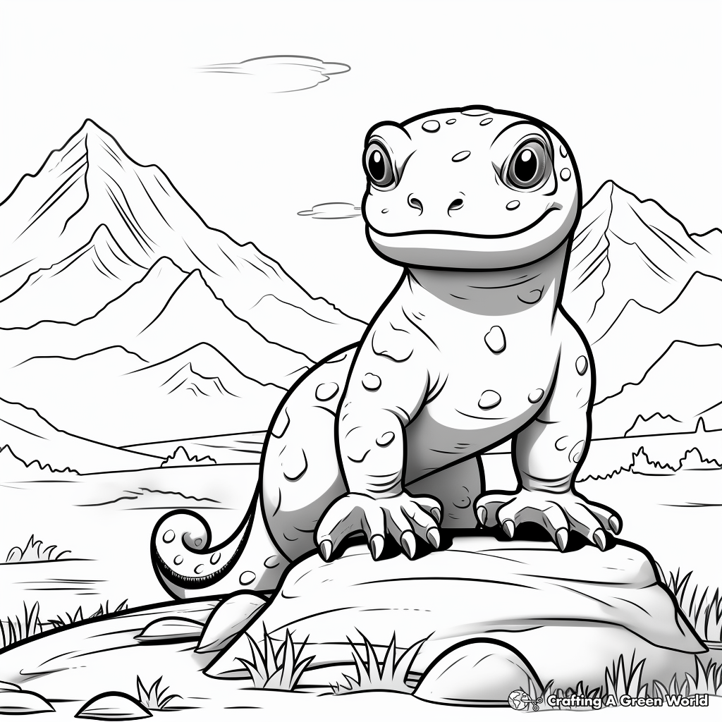 Salamander coloring pages