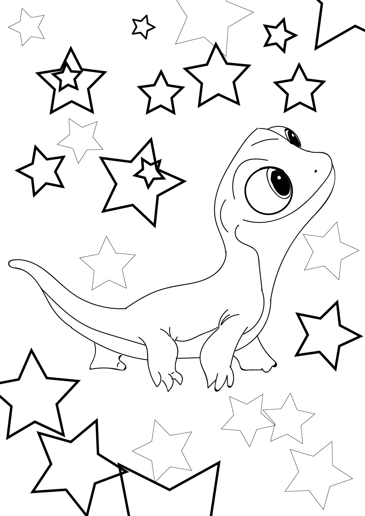 Bruni the salamander coloring pages frozen â cristina is painting