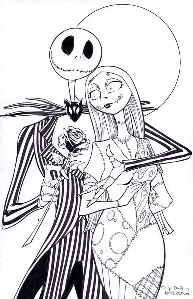 Mark mckenna on x new jack and sally piece colors soon nbx nightmarebeforechristmas jackandsally timburton originalart jackskellington httpstcoitzlticpr x