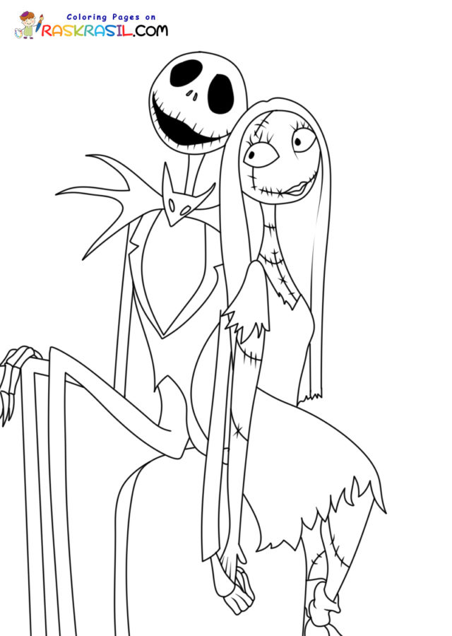 Nightmare before christmas coloring pages