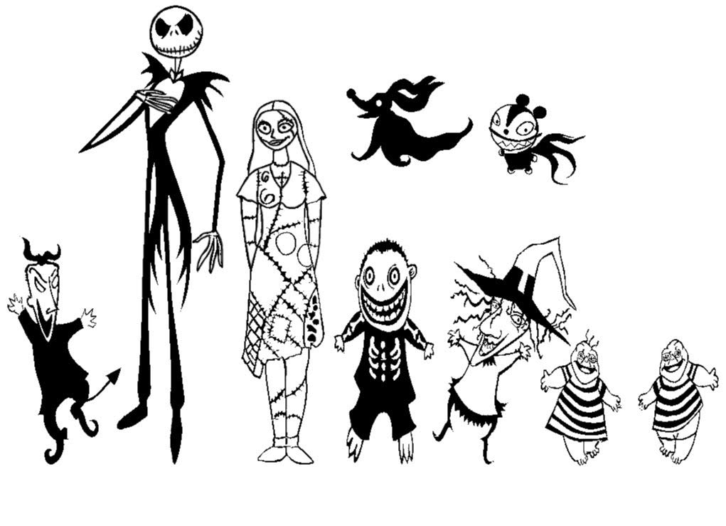 Foc enterprises jack skellington and sally family decal vinyl sticker inspired by nightmare before xmas car truck laptop wall window yeti tumbler decor black inches inches automotive