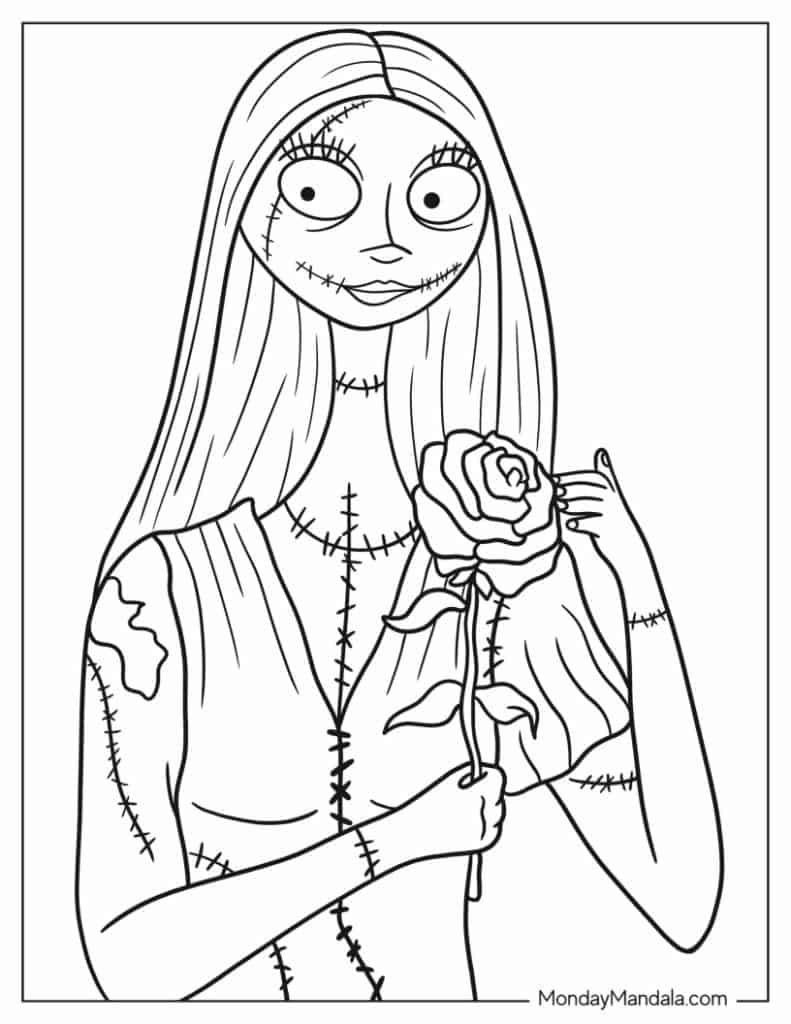 Nightmare before christmas coloring pages free pdfs