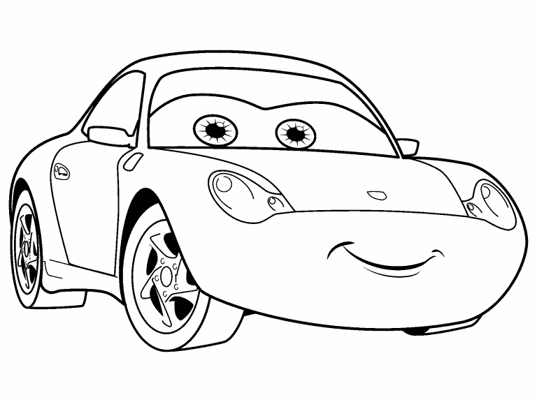 Sally carrera coloring page