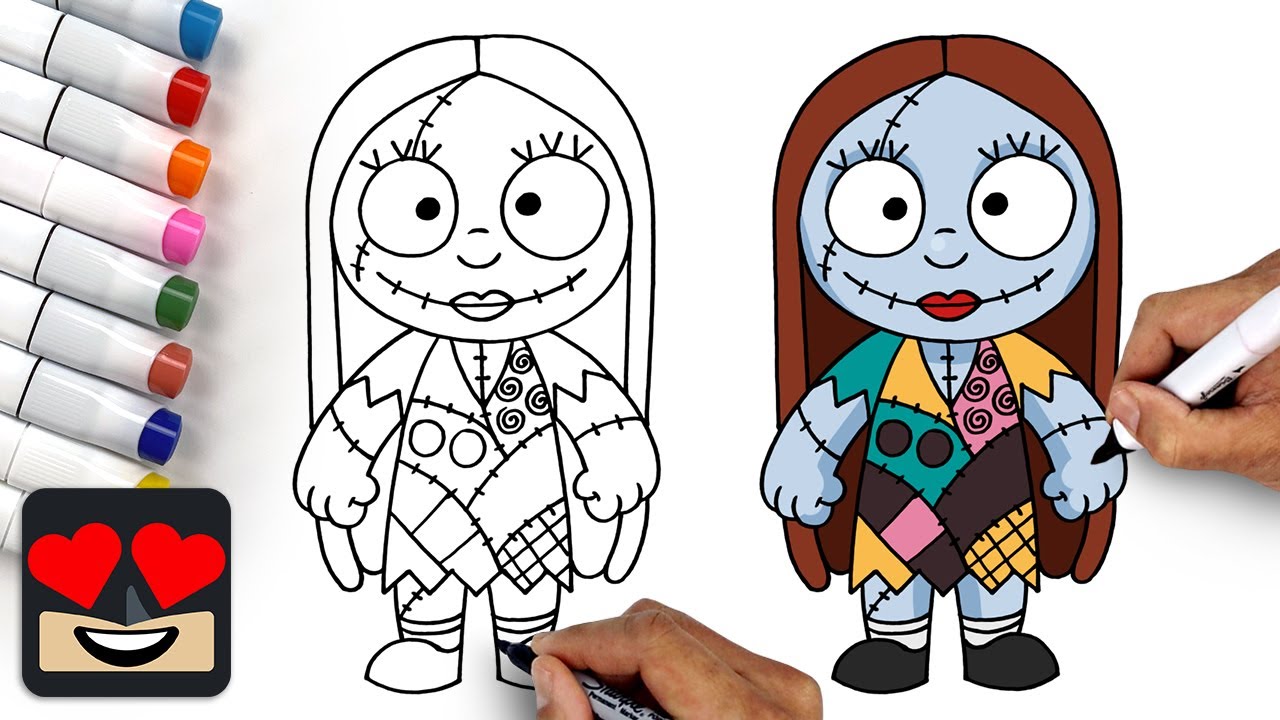 How to draw sally a nightare before christas