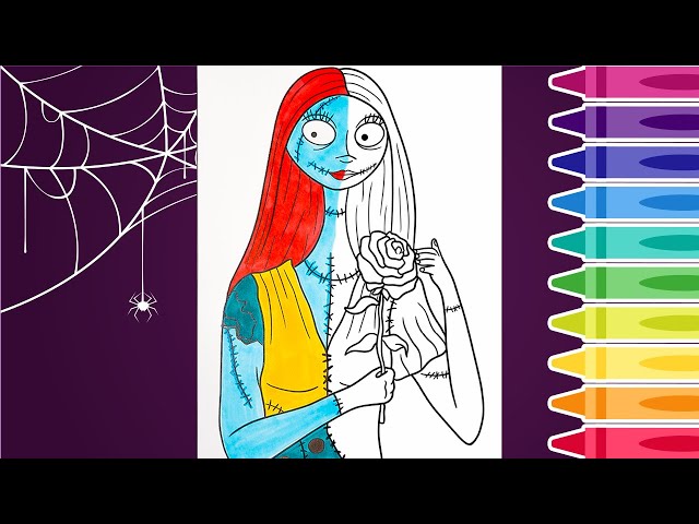 Coloring sally the nightmare before christmas halloween coloring page