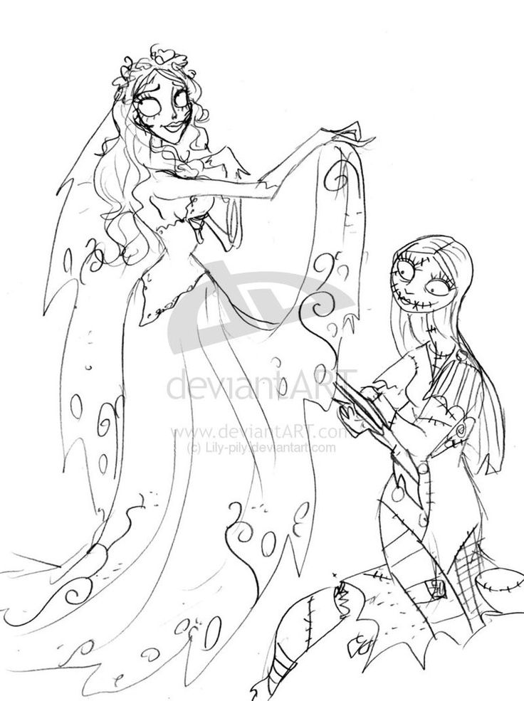 Sally nightmare before christmas coloring pages