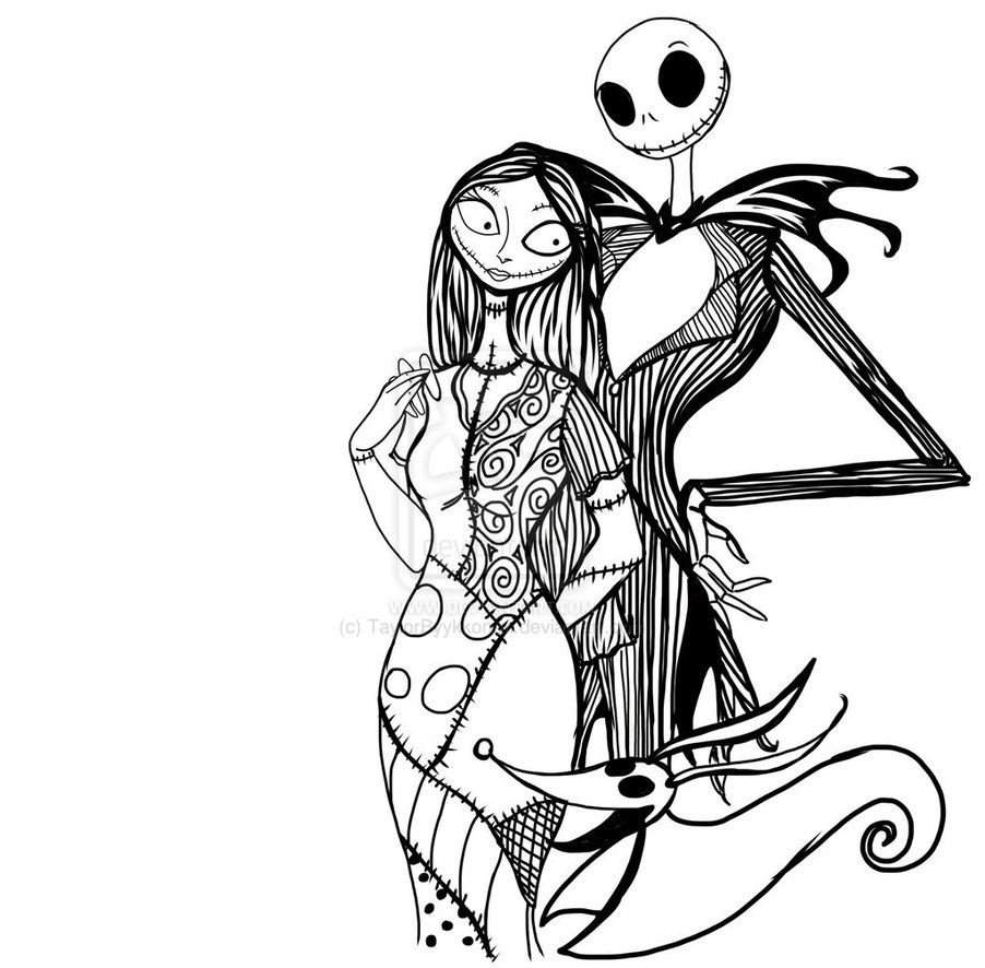 Magical nightmare before christmas coloring pages for kids