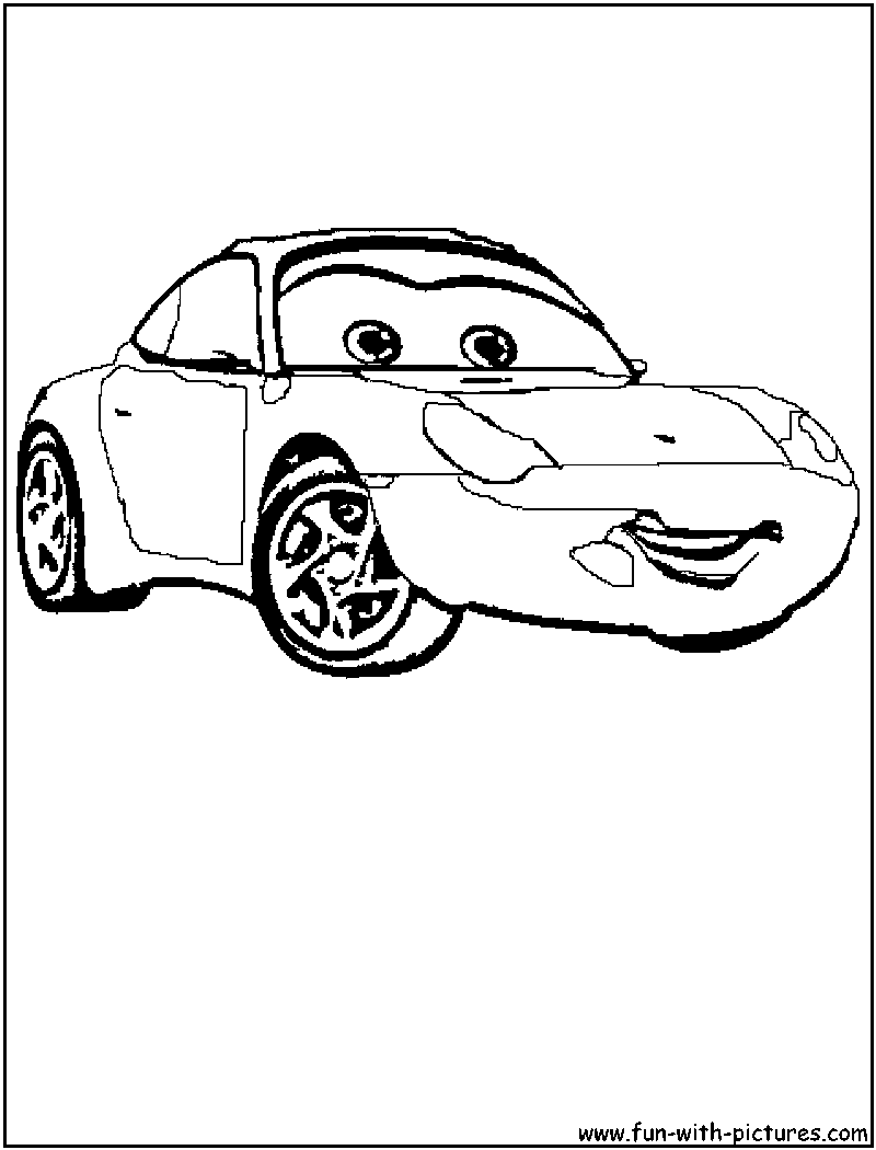 Disney cars sally coloring page