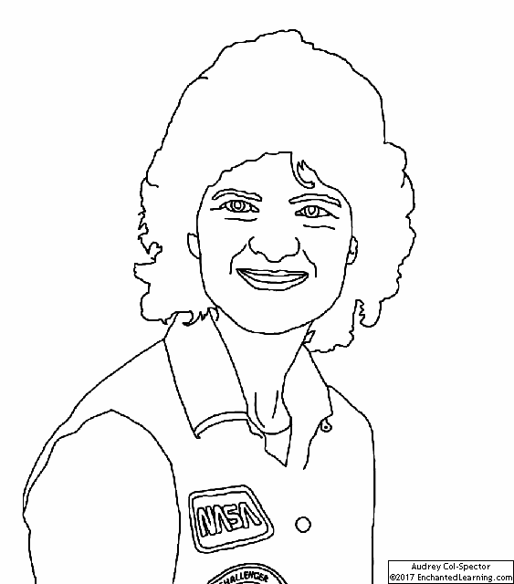 Sally ride coloring page