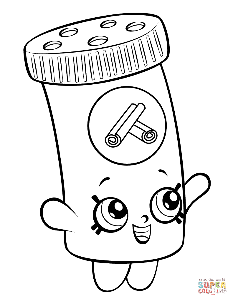 Cinnamon sally shopkin coloring page free printable coloring pages