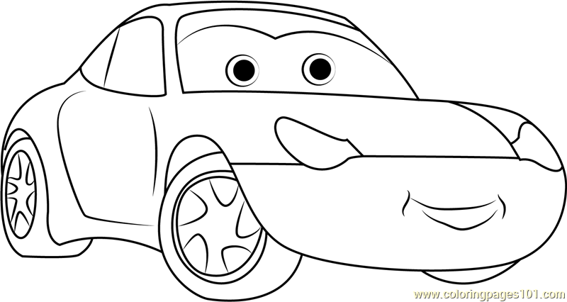 Sally carrera coloring page for kids