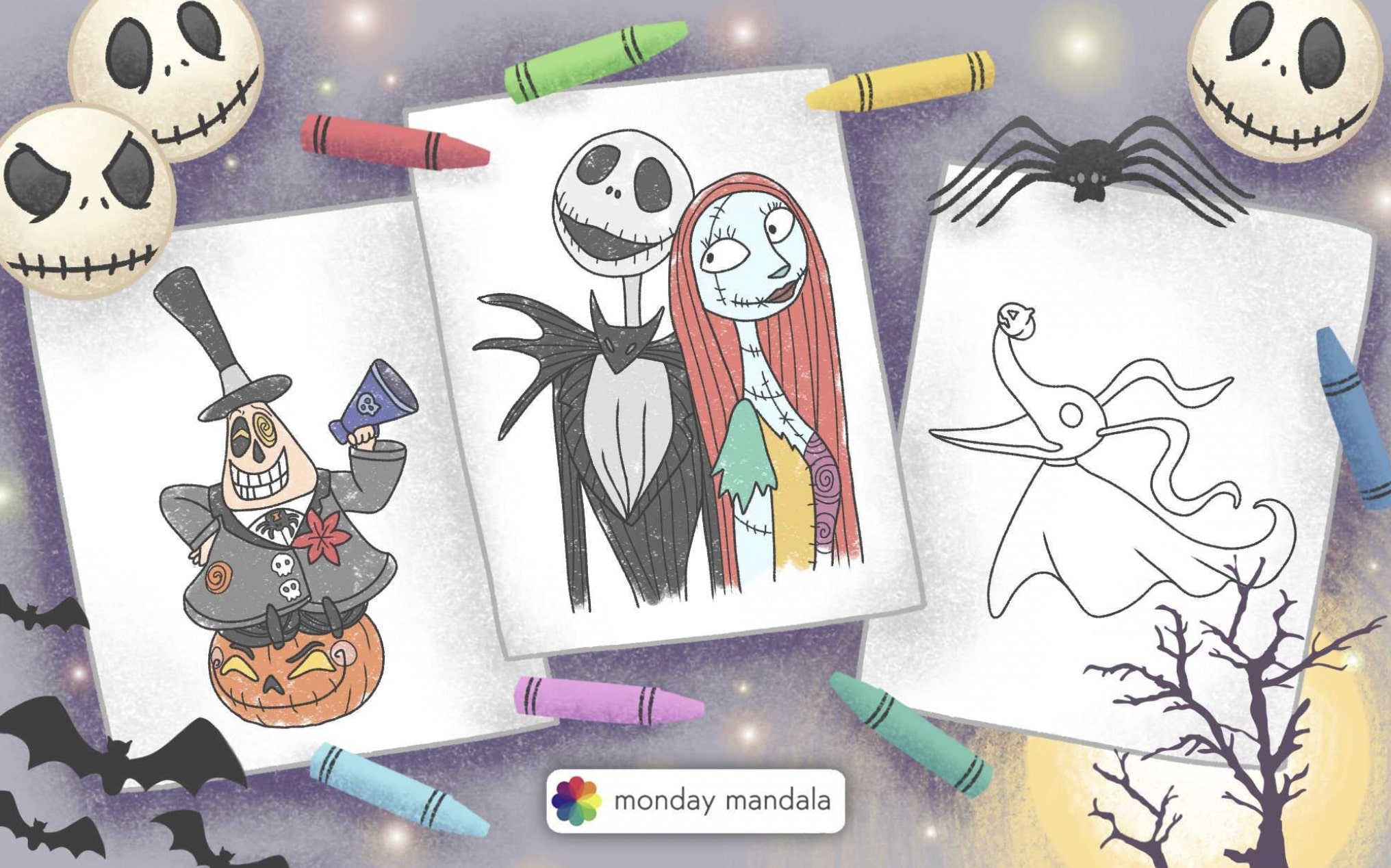 Nightmare before christmas coloring pages free pdfs