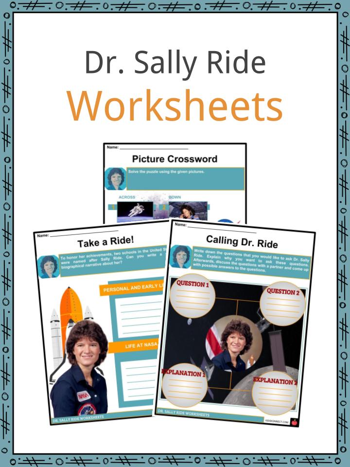 Sally ride facts worksheets biographical information for kids