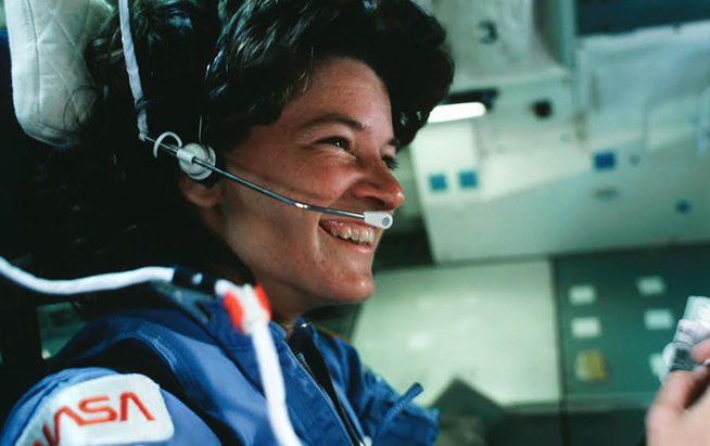 Sally ride leans in