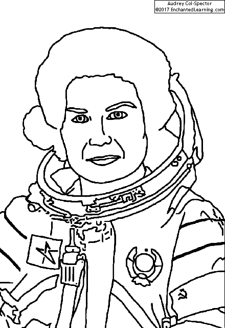 Valentina tereshkova coloring page