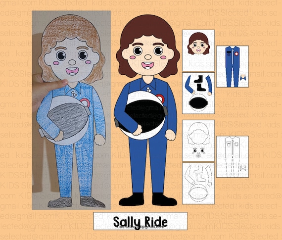 Womens history month bulletin board sally ride craft coloring pages activities door decorations cut and paste printable art projects