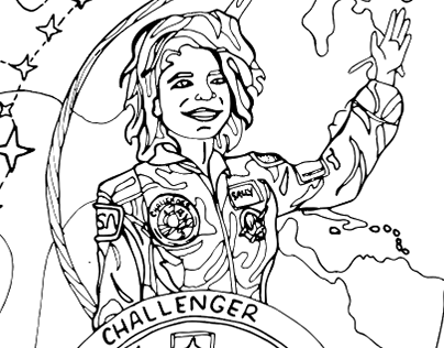 Sally ride coloring page