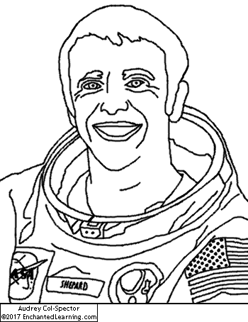 Alan shepard coloring page