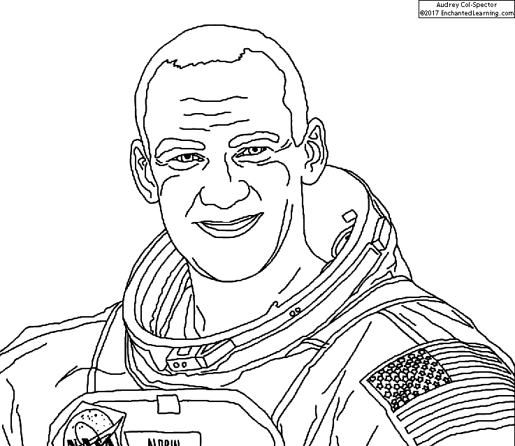 Buzz aldrin coloring page