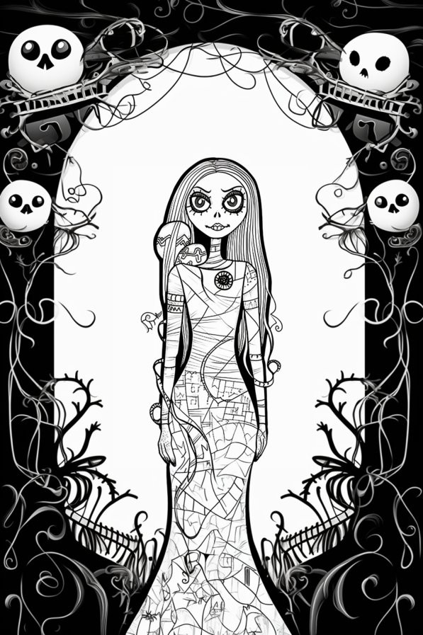 Free printable sally coloring page