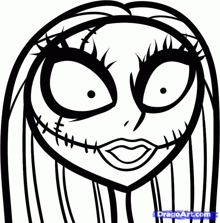 Draw sally easy step by step drawing sheets added by dawn may nightmare before christmas drawings nightmare before christmas christmas coloring pages