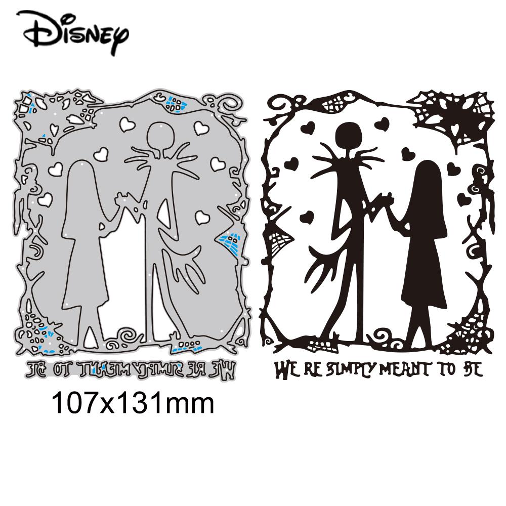 Jack and sally in love metal cutting dies disney stencils for diy scrapbooking decorative embossing handcraft template