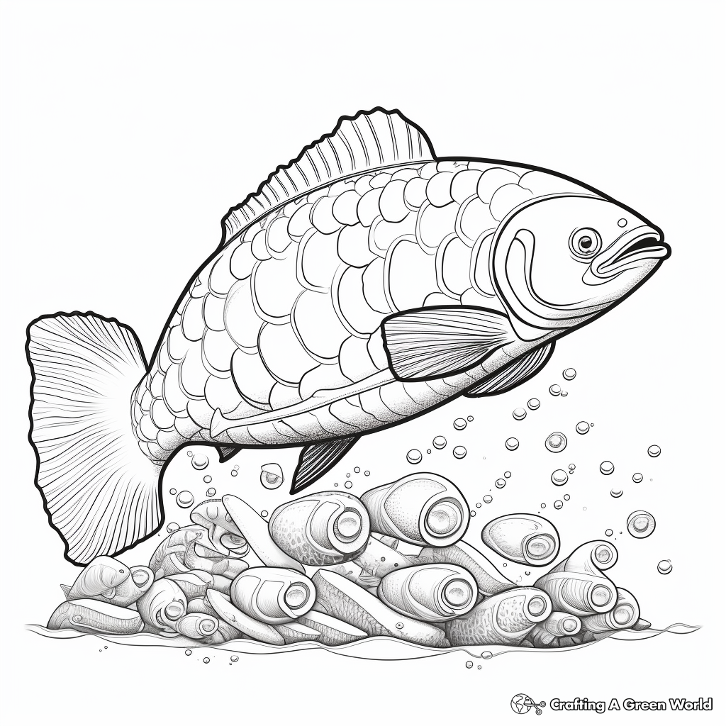 Salmon coloring pages