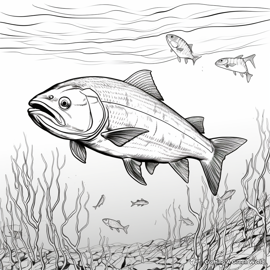 Salmon coloring pages