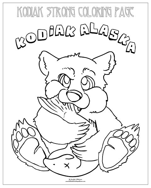 X coloring page baby bear wsalmon by marina thomas