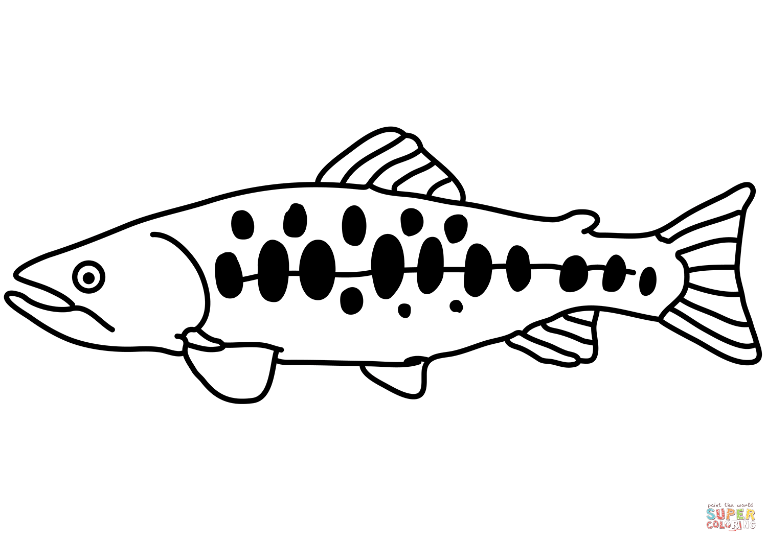 Formosan landlocked salmon oncorhynchus masou formosanus coloring page free printable coloring pages