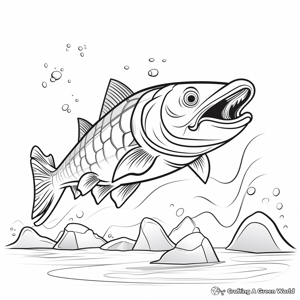 Salmon coloring pages