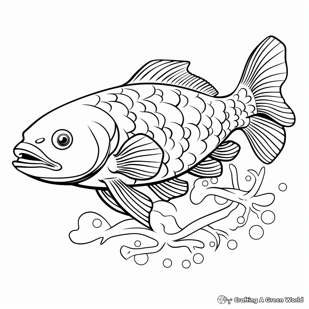 Salmon coloring pages