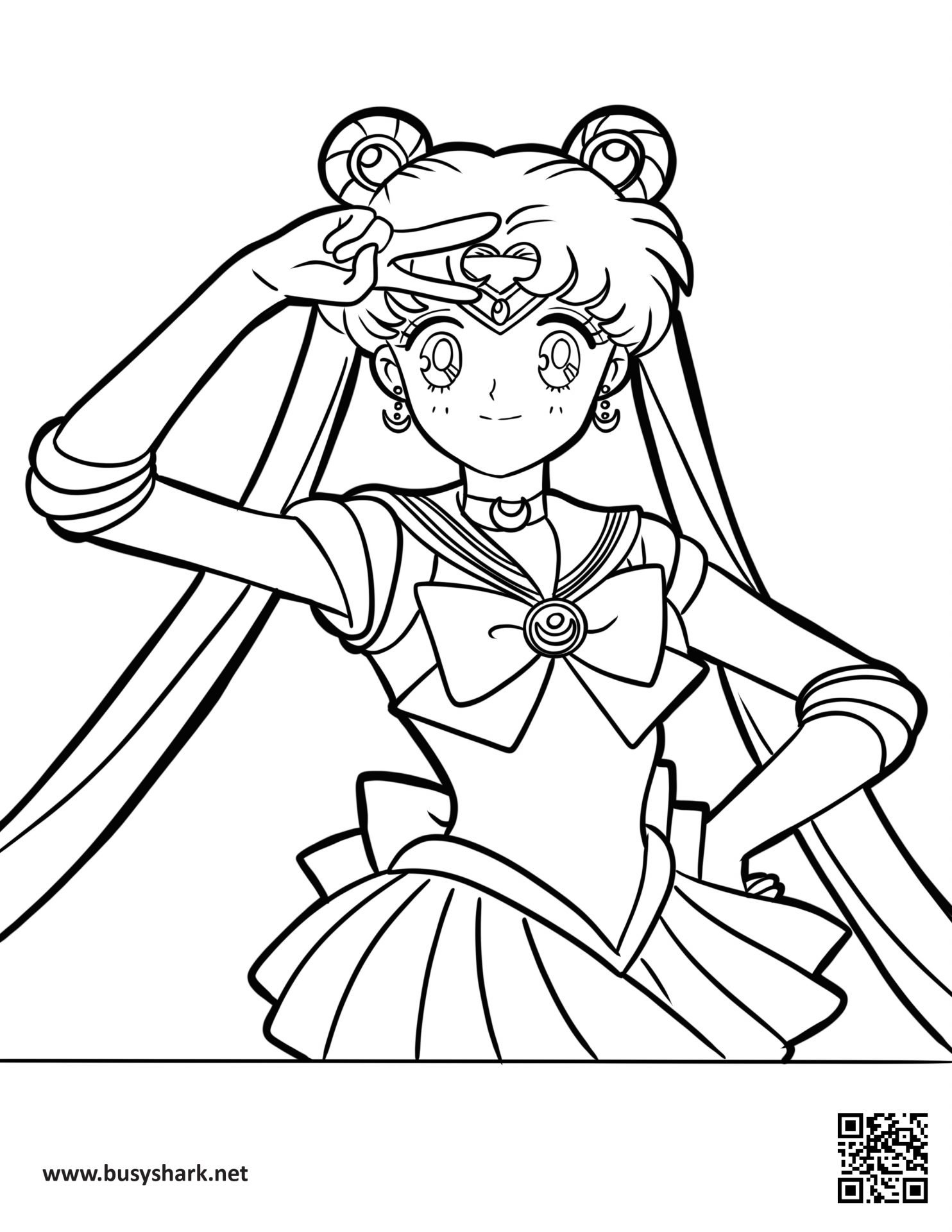 Sailor moon coloring page free printable