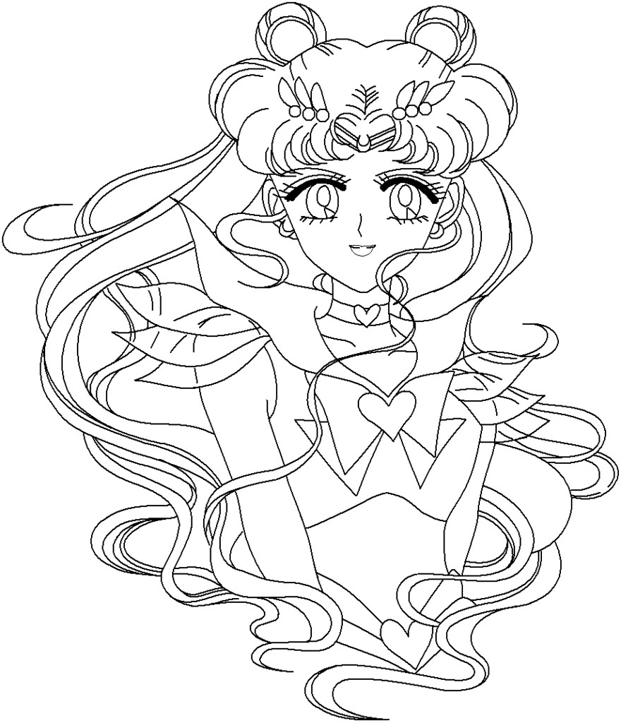 Free printable sailor moon coloring pages for kids