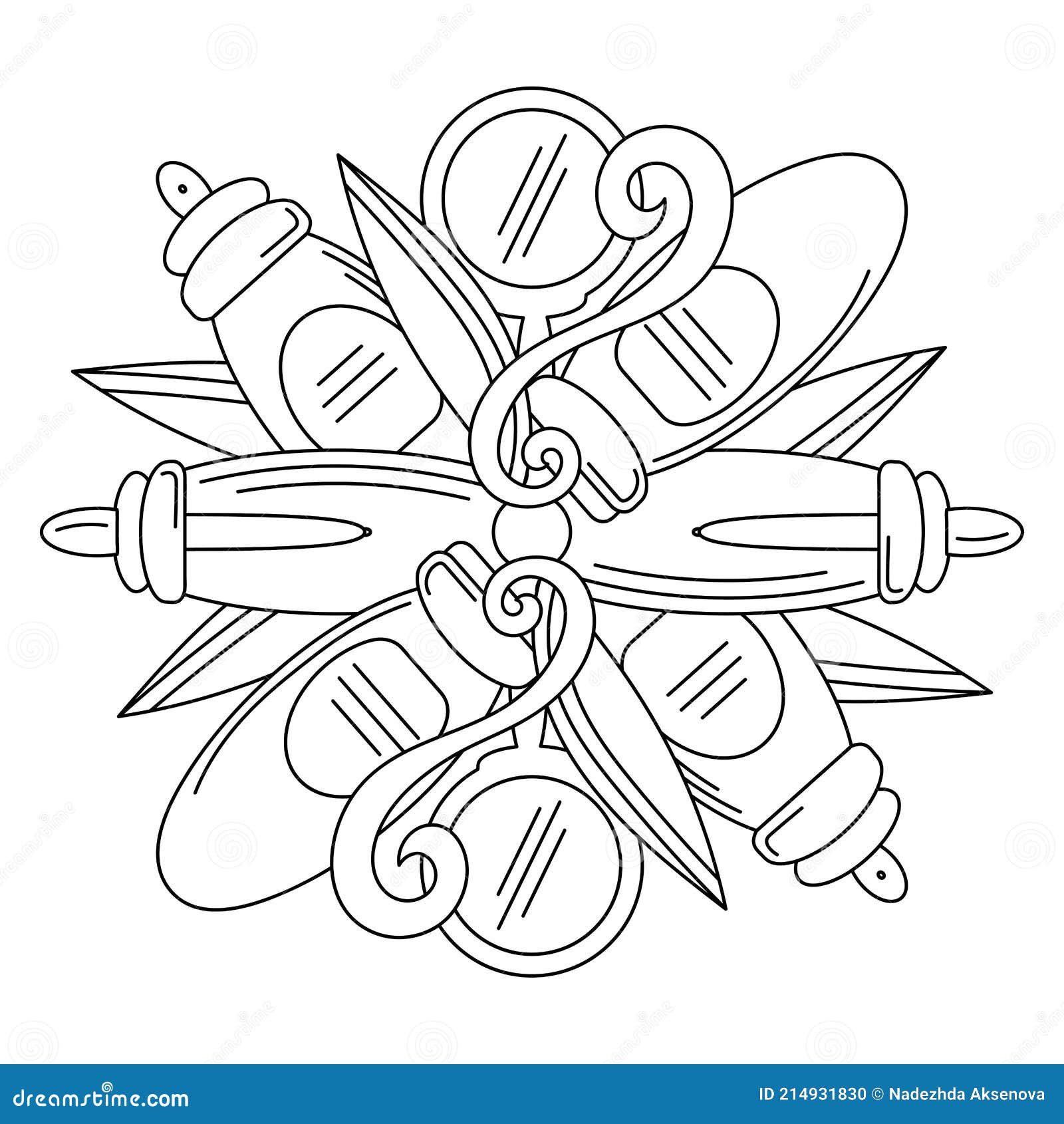 Coloring book body and face care stylized mandala beauty and health theme stock vector