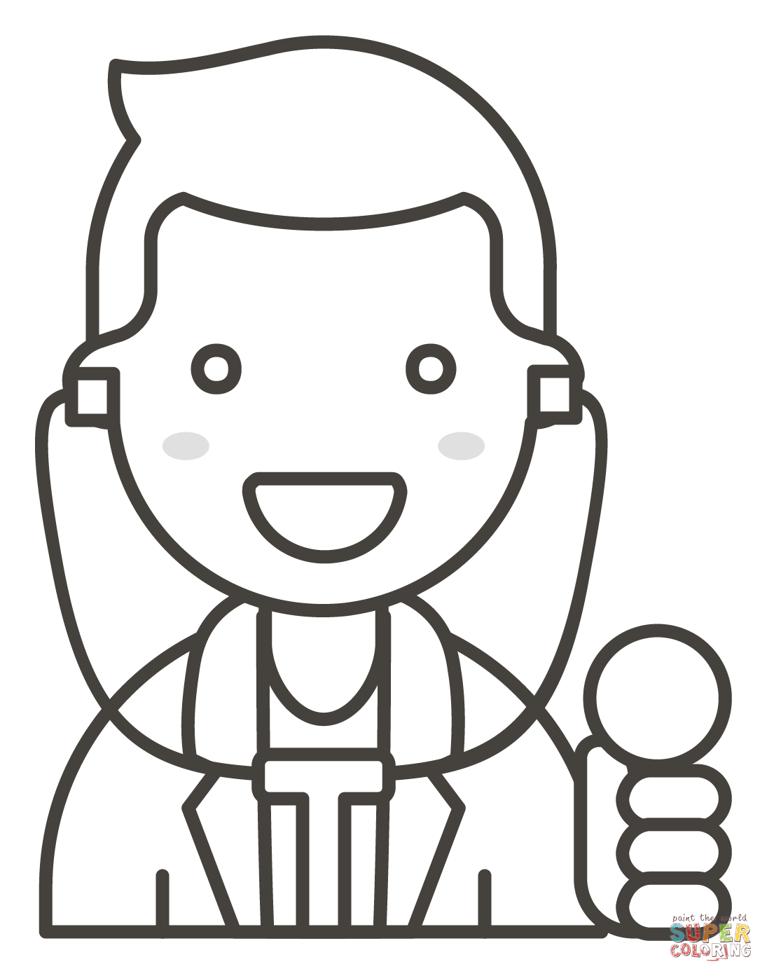 Man health worker coloring page free printable coloring pages