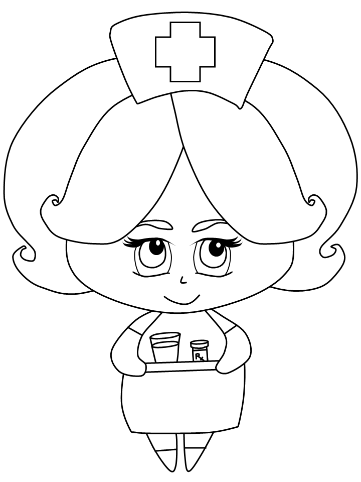 Nurse coloring pages