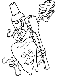 Dental health coloring pages