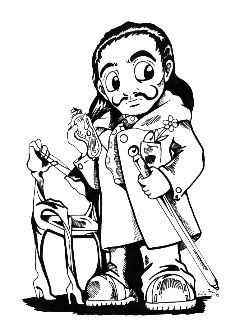 Salvador dali chibi by bastett on