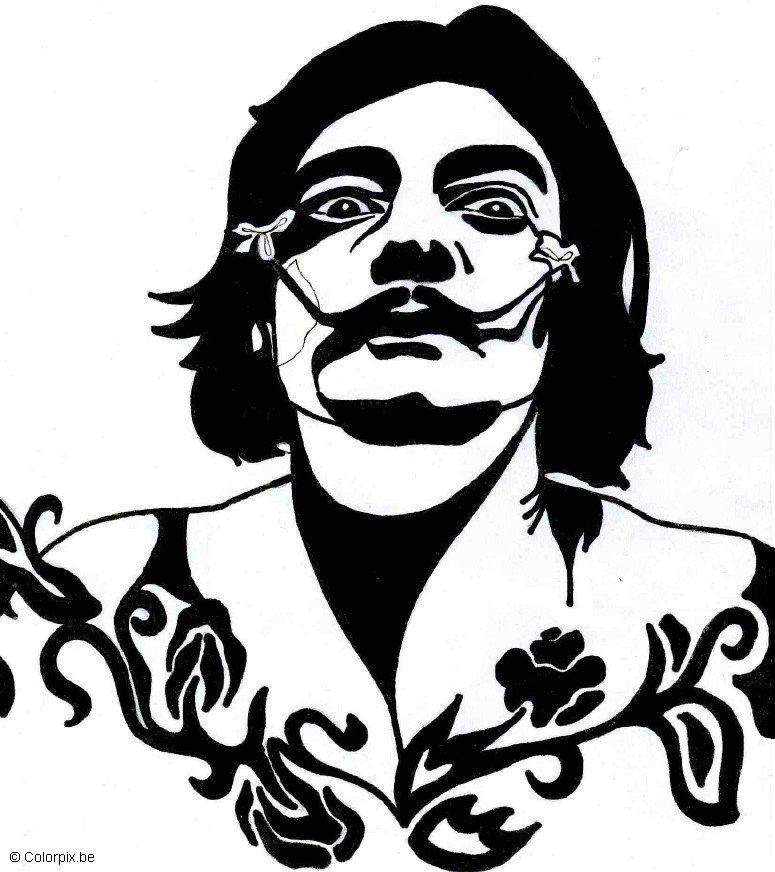 Coloring page salvador dali